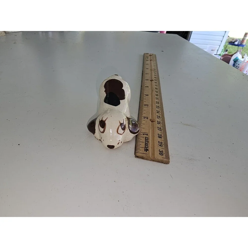 Vintage Hand Painted Small Porcelain Dog Figurine